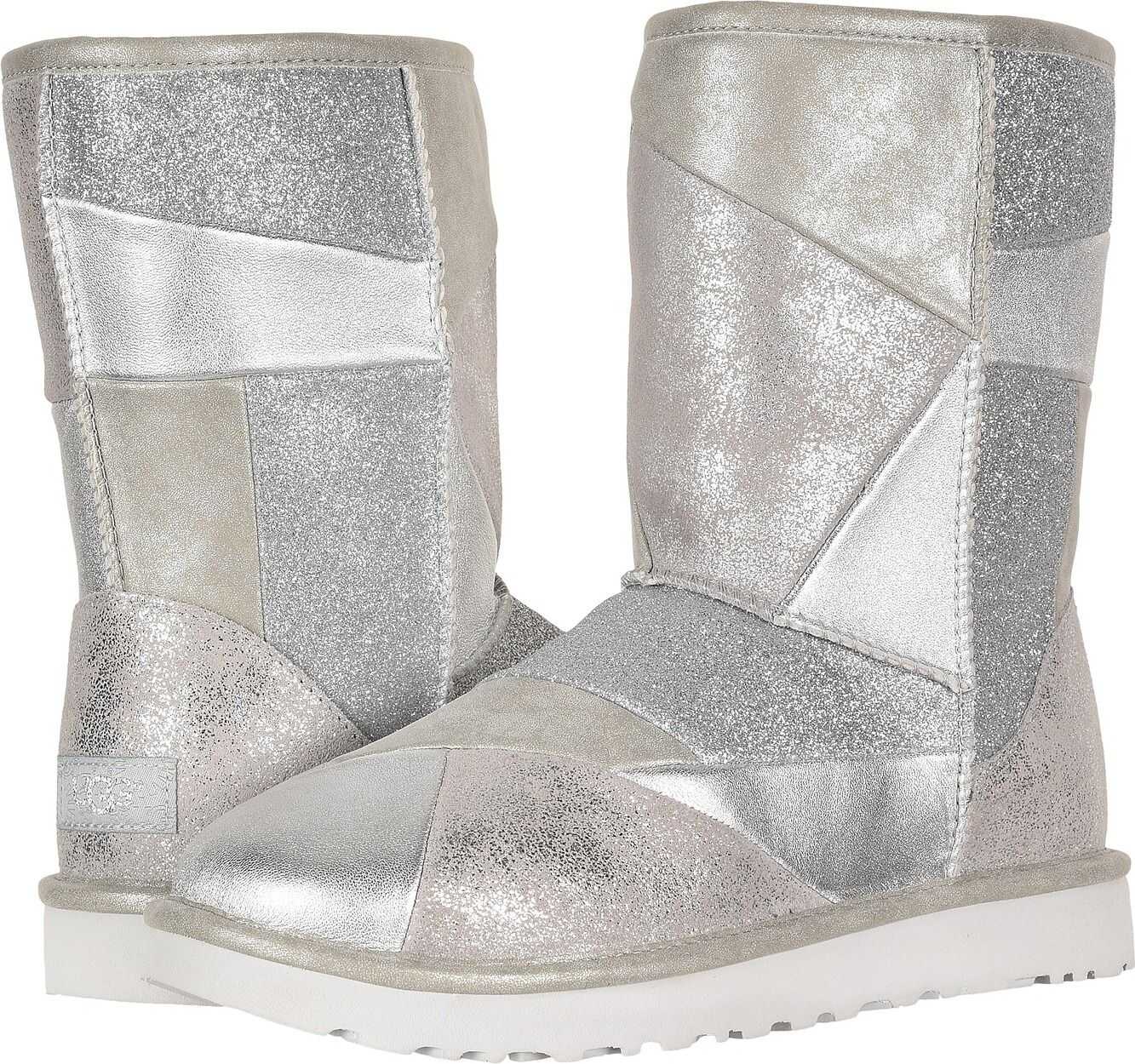 UGG Classic Glitter Patchwork Silver