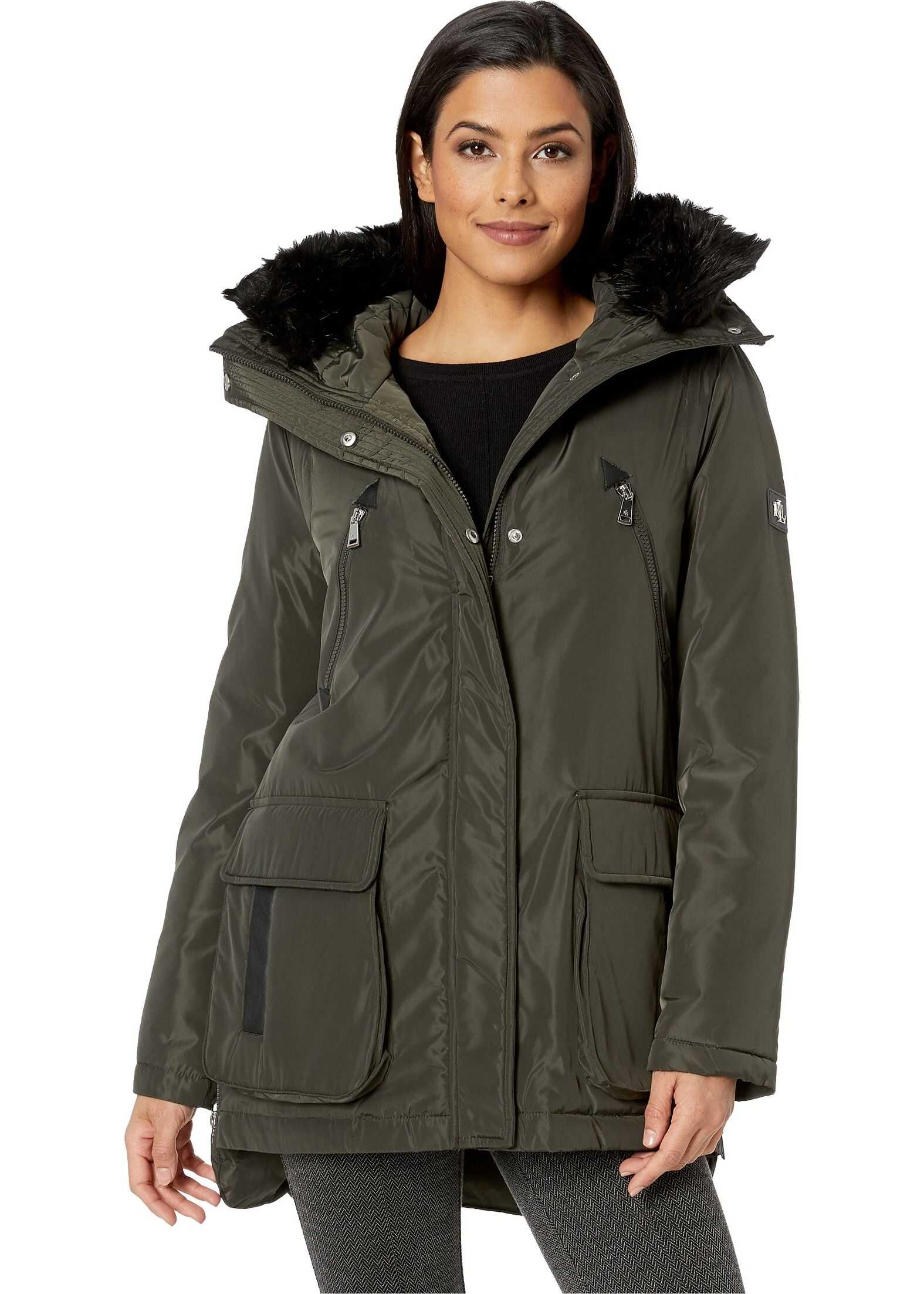 Ralph Lauren Two-Pocket Puffer Jacket Dark Moss