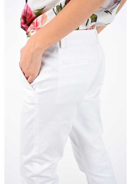 Pantaloni office DSQUARED2 Capri Pants White Femei (BM 6751933) 3