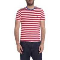 Tricouri Ralph Lauren White And Red Striped T-Shirt With Pocket