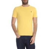 Tricouri Ralph Lauren T-Shirt In Yellow With Blue Logo Embroidery