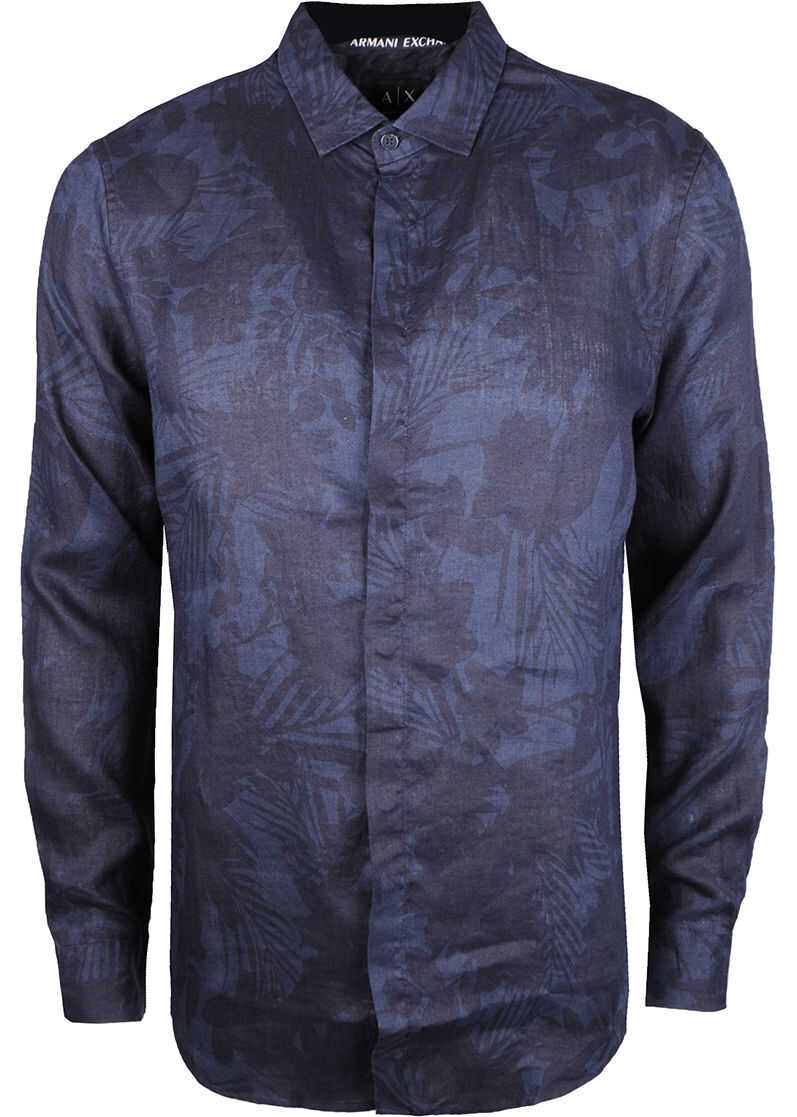 Camasa Armani Exchange 3ZZC27 Granatowy
