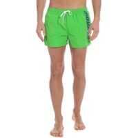 Bermude Green Boxer Swimsuit With Blue Logo Barbati