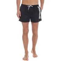 Bermude Black Boxer Swimsuit With Logo Barbati