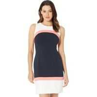 Rochii elegante Scuba Crepe Color Block A-Line Dress Femei