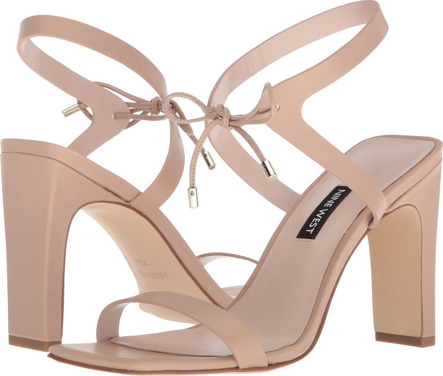 Nine West Longitano Heel Sandal Light Natural Leather