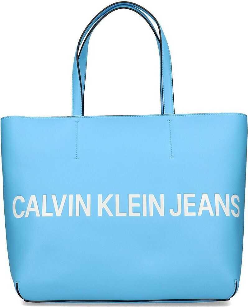 Calvin Klein Jeans Sculpted Logo Tote Niebieski