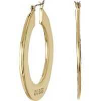 Cercei Flat Hoop with PU Inlay Earrings Femei