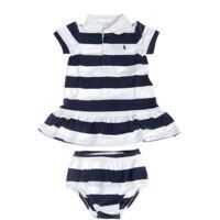 Trusouri Baby Girl Set In White And Blue Fete