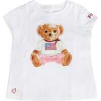 Tricouri Polo Bear T-Shirt In White With Embroidery Fete