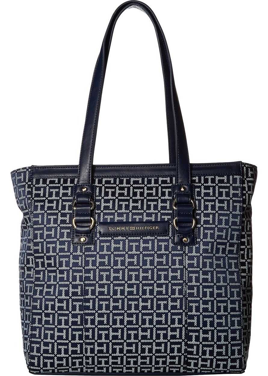 Tommy Hilfiger Holborn Monogram Tote Navy/White