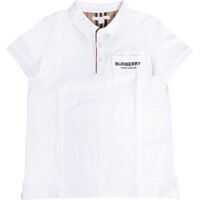 Tricouri Polo Wesley Polo In White Cotton Baieti