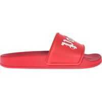 Slapi Palm Angels Print Slippers In Red Barbati