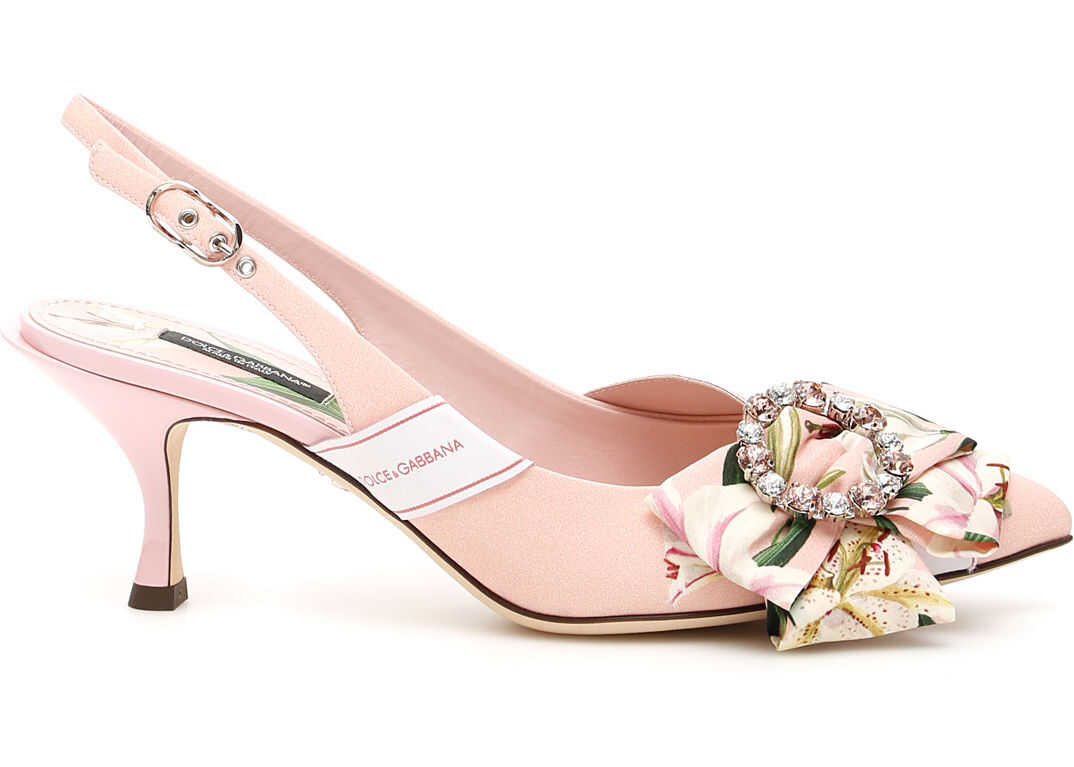 Dolce & Gabbana Printed Slingbacks GIGLI FDO ROSA