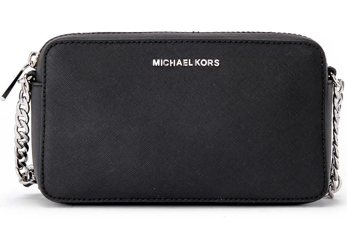 Michael Kors Borsa A Tracolla Michael Kors Md Ew In Pelle Saffiano Nera Black