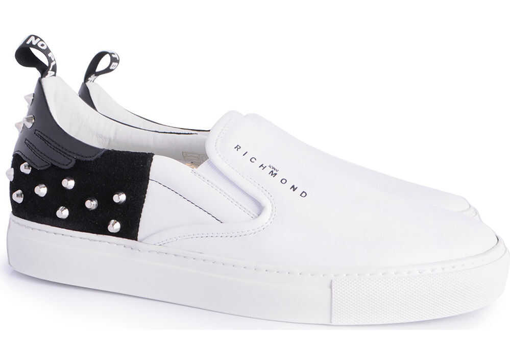 John Richmond Slip-on 7020 Czarny, Biały