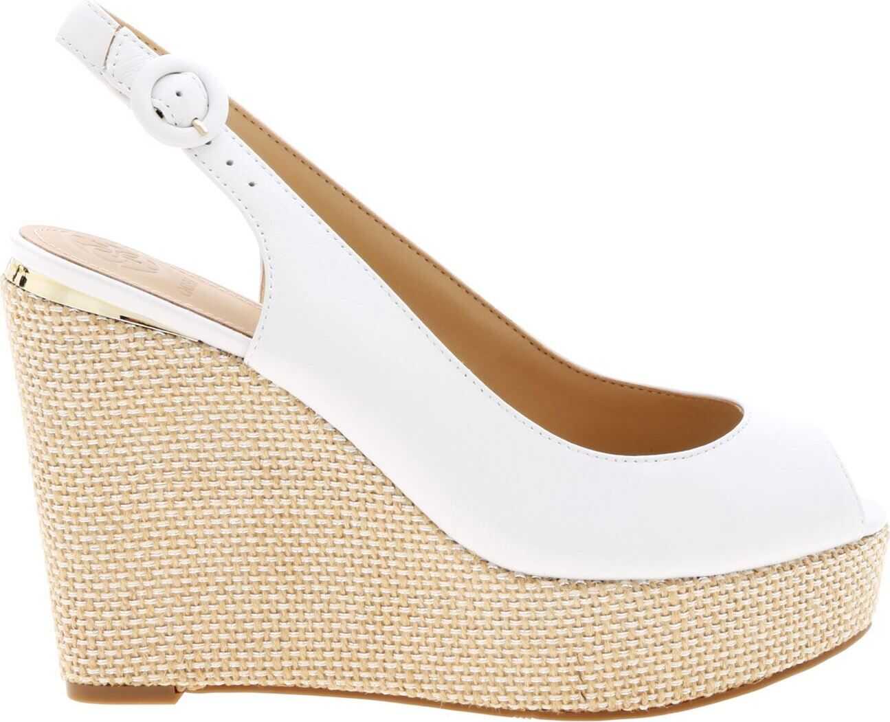 GUESS Hardy Wedges In White Leather White