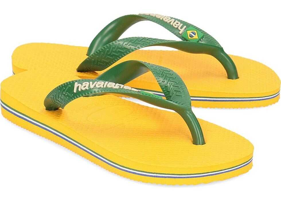 Havaianas Brasil Logo Żółty