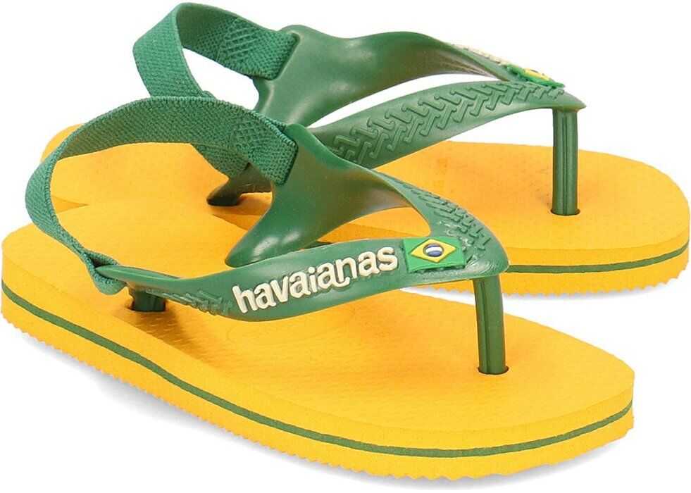 Havaianas Brasil Logo Żółty