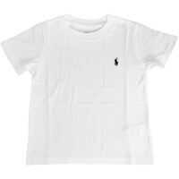 Tricouri White T-Shirt With Blue Logo Baieti