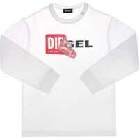 Tricouri White Tedri T-Shirt With Long Sleeves And Logo* Baieti