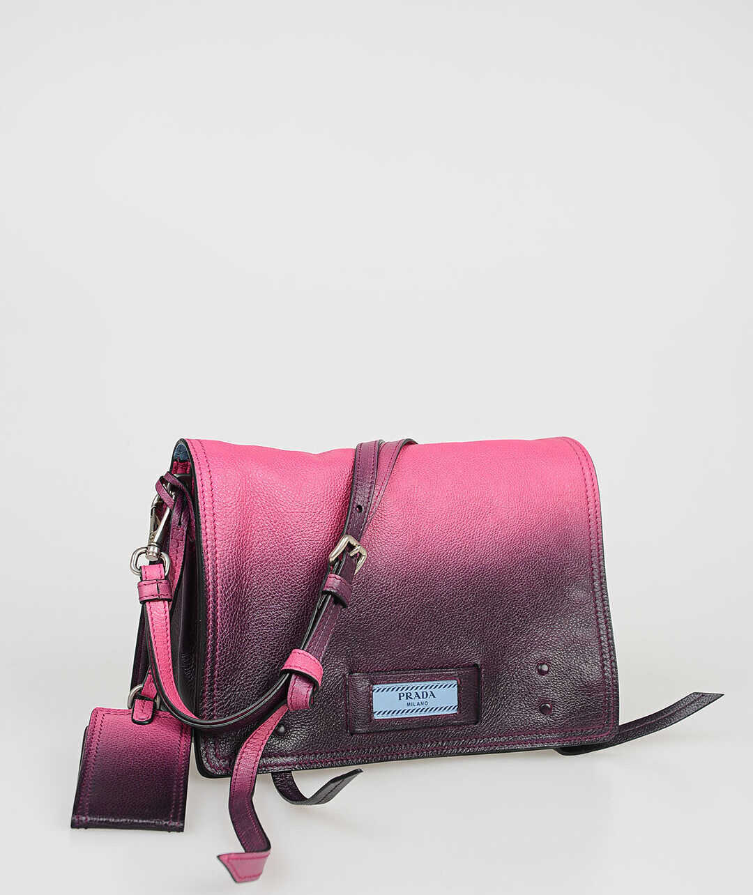 Prada Leather PATTINA Shoulder Bag PINK