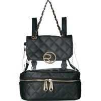 Rucsacuri Clear Vinyl and Diamond Quilted Backpack Femei