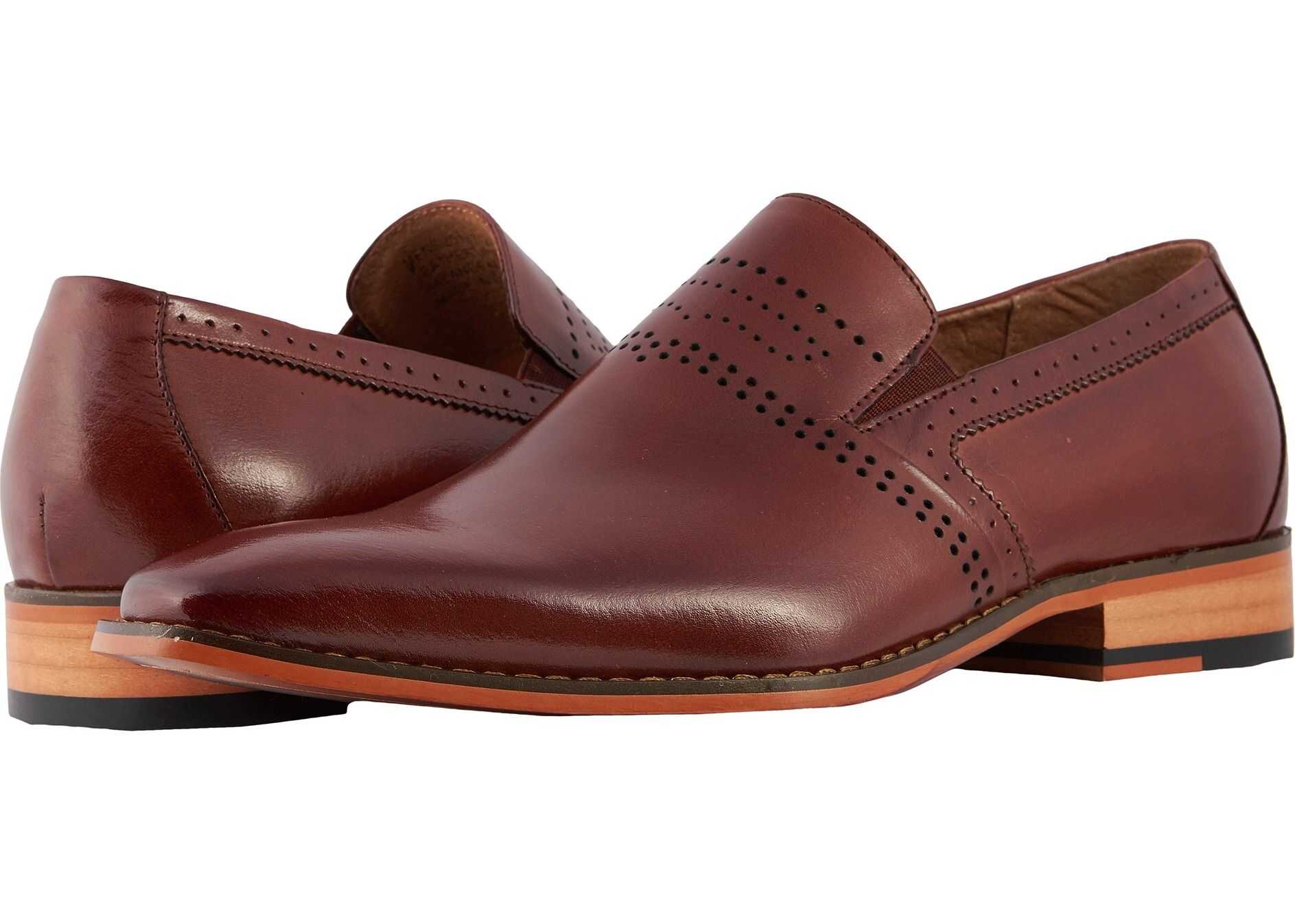 Stacy Adams Saunders Plain Toe Loafer Cognac