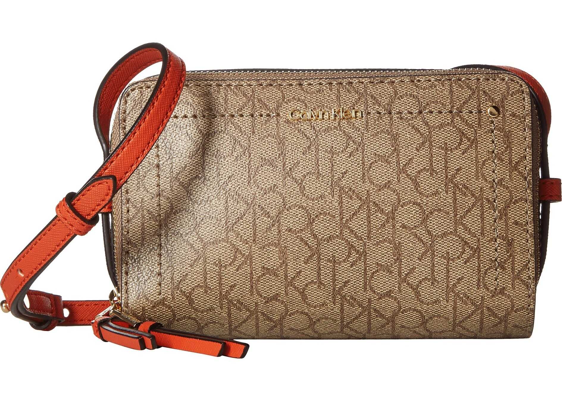 Calvin Klein Signature Crossbody Khaki/Brown/Sunset