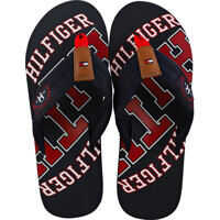 Slapi Tommy Hilfiger Essential Beach Sandal Flip Flops In Navy Red*