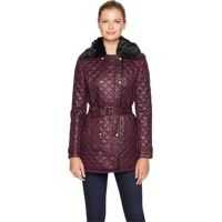 Geci de iarna Soft Nylon w/ Faux Fur Short w/ Hood Femei