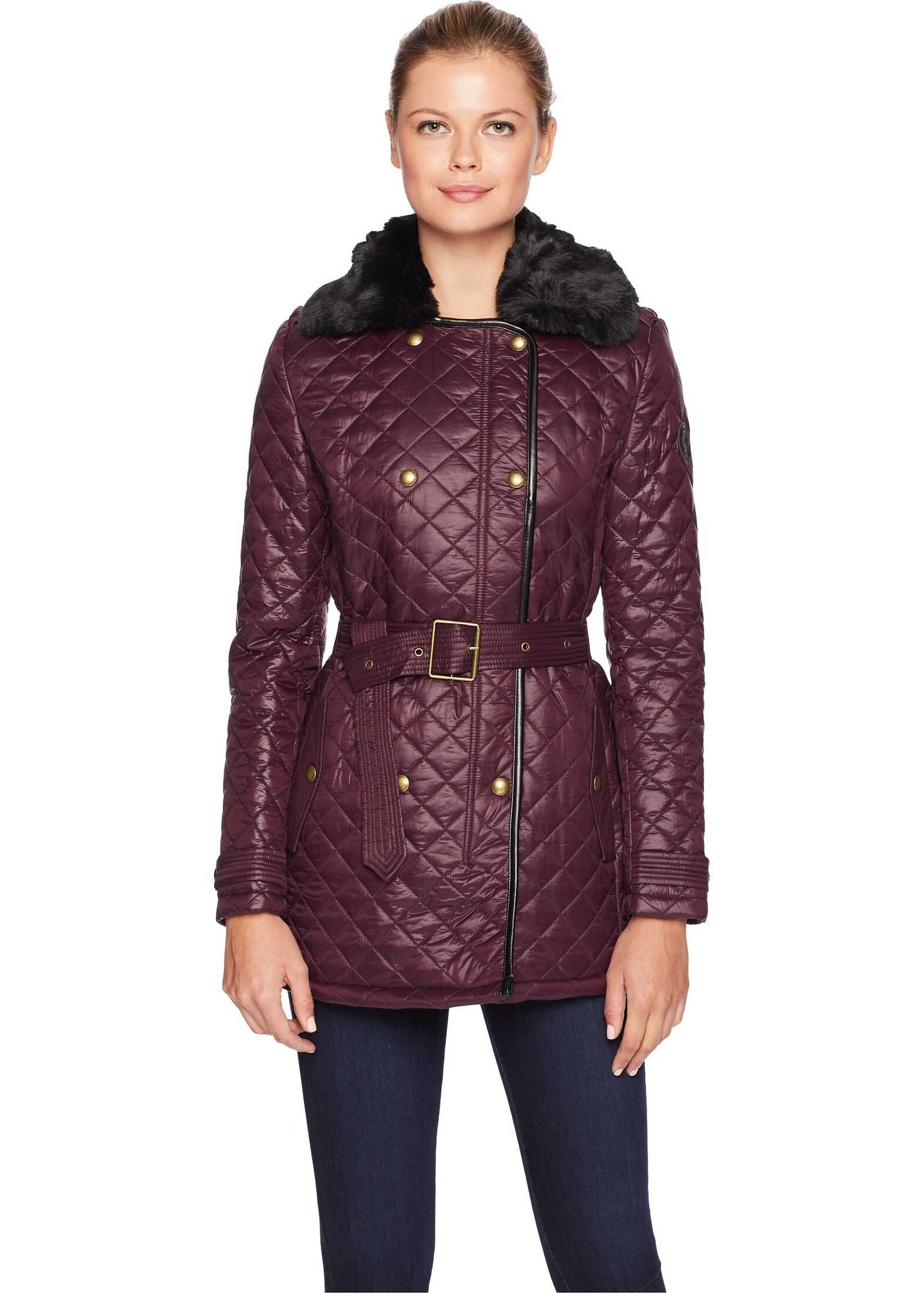 Ralph Lauren Soft Nylon w/ Faux Fur Short w/ Hood Burgundy