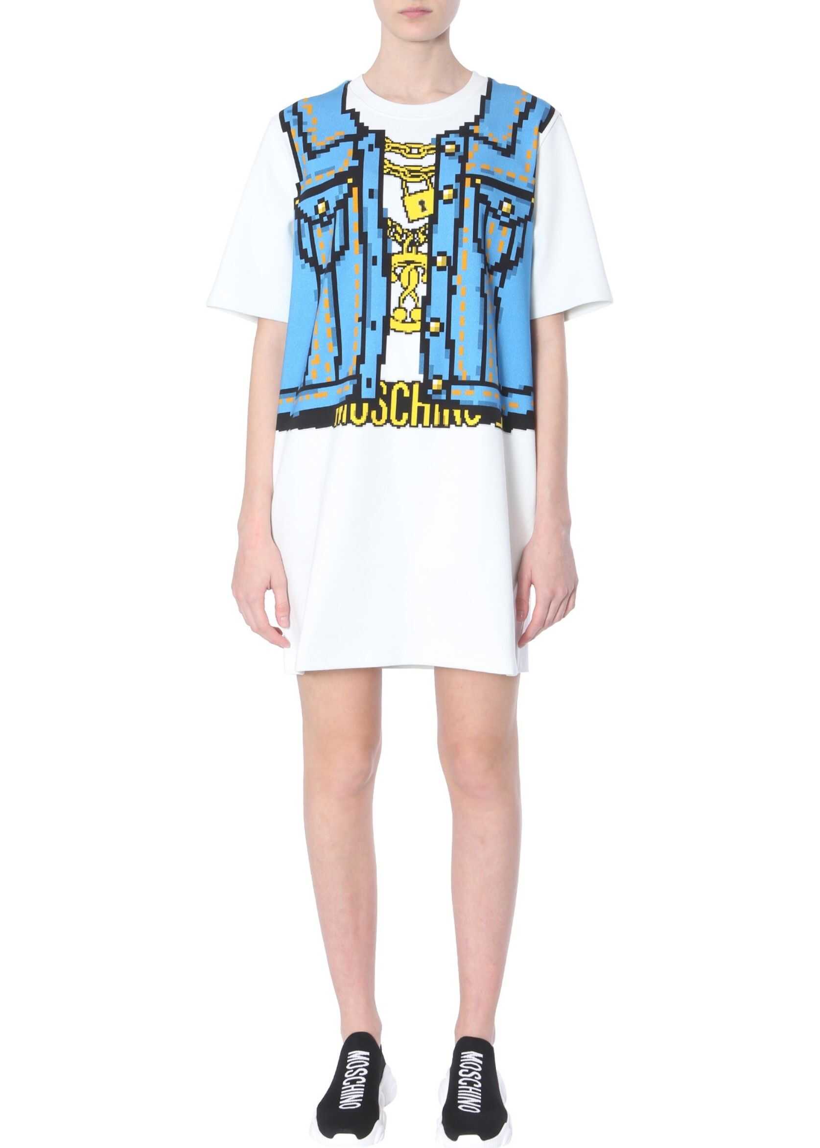 Moschino Cotton Sweatshirt Dress MULTICOLOUR