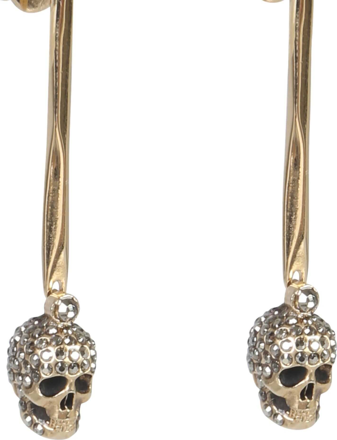 Alexander McQueen Skull Earrings GOLD