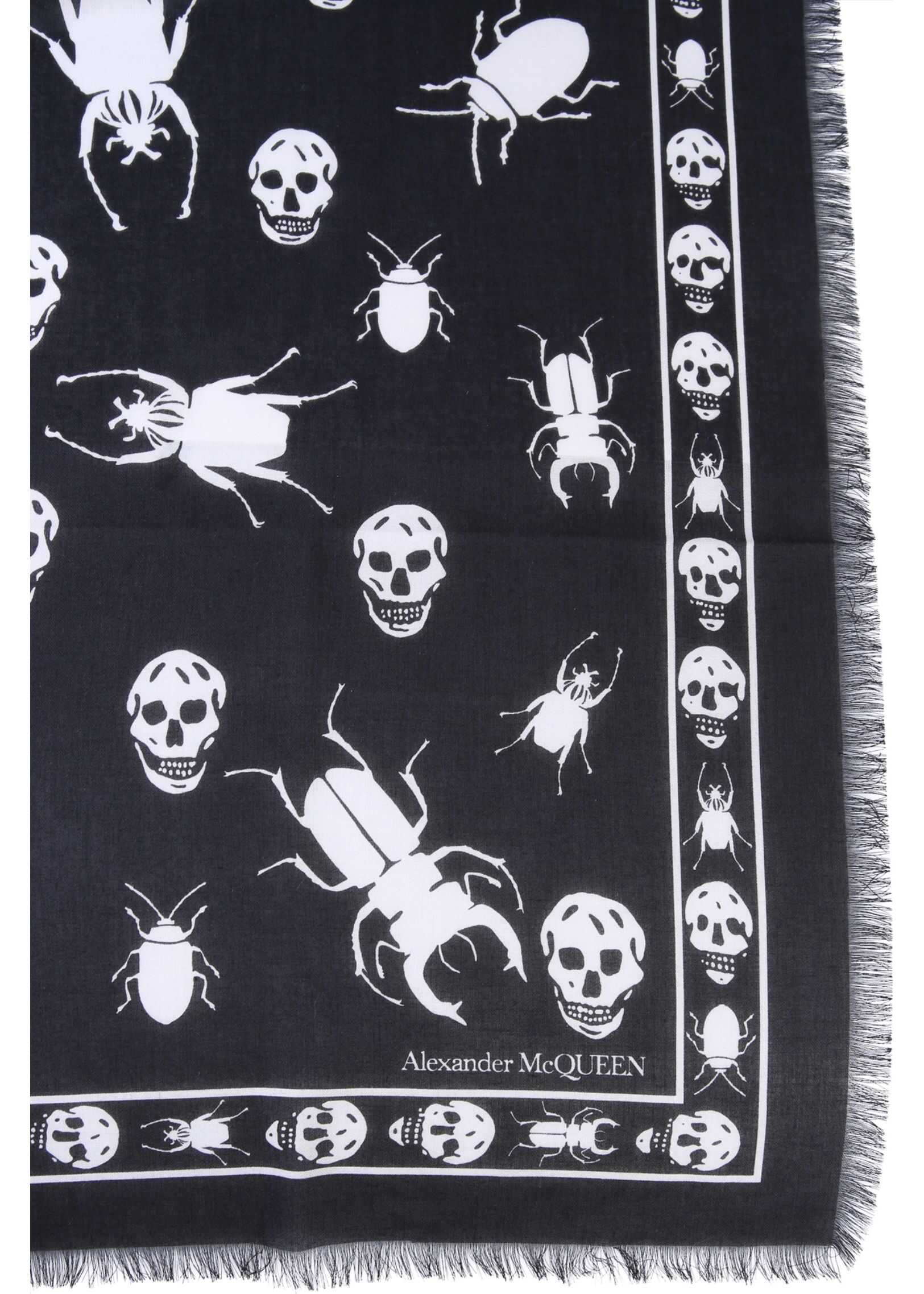 Alexander McQueen Mixed Cotton Foulard BLACK