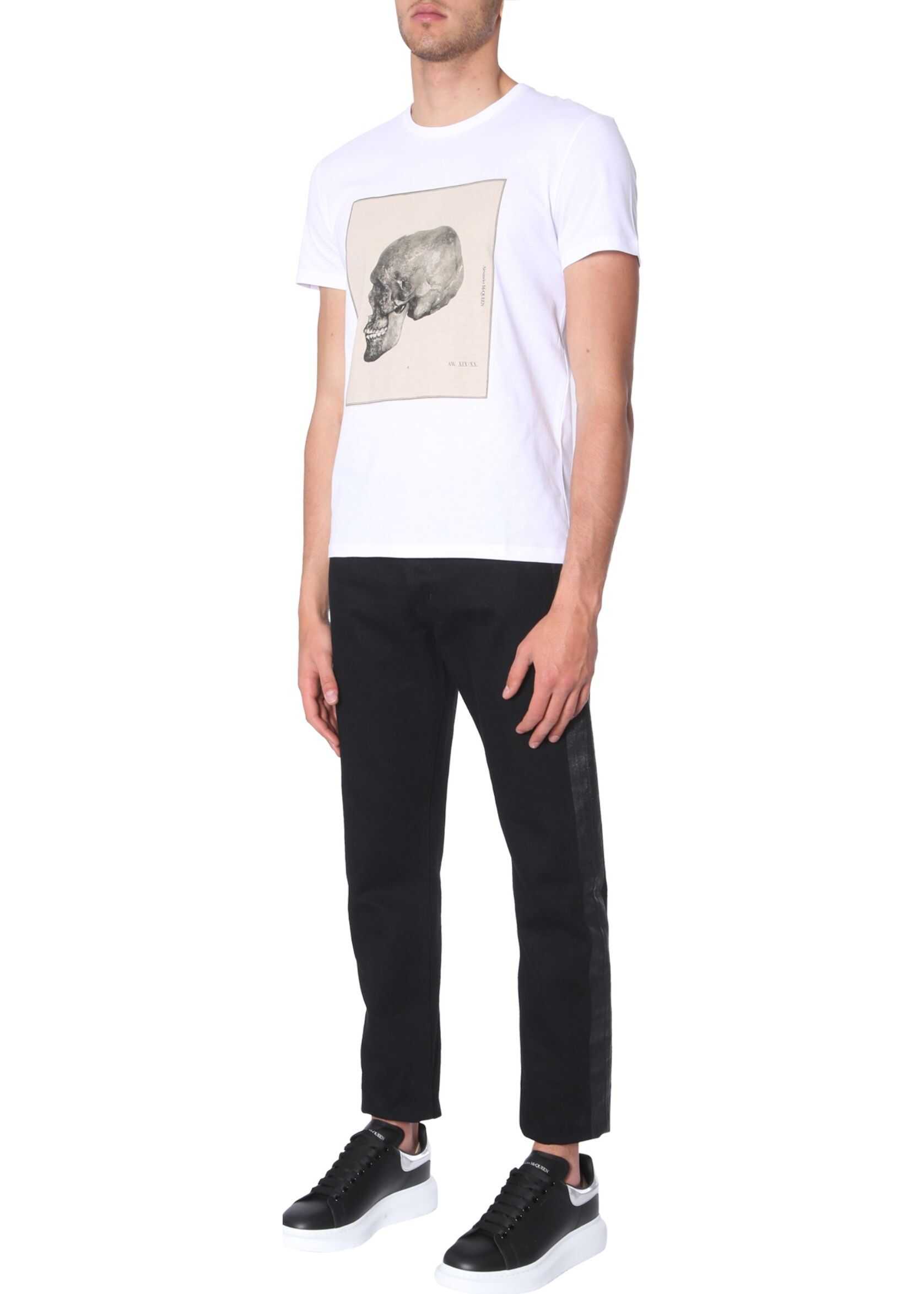 Alexander McQueen T-Shirt With Skull Print WHITE