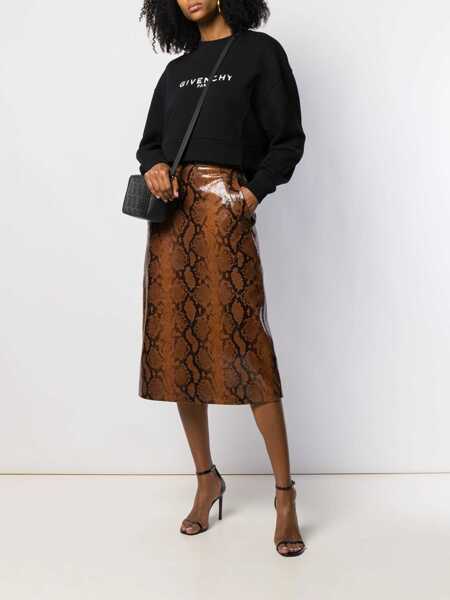 Fuste casual DSQUARED2 Python Print Skirt BROWN Femei (BM 6801452) 2