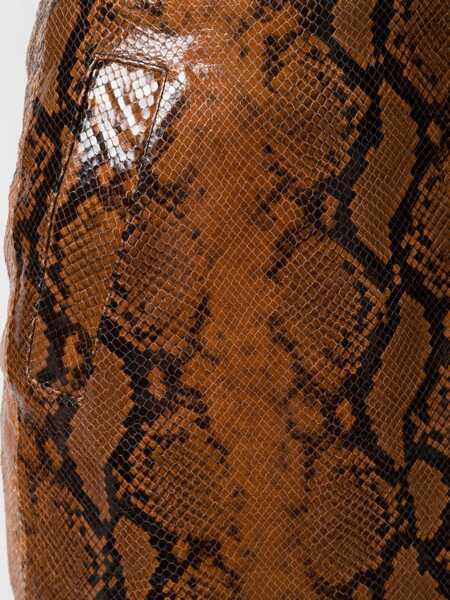 Fuste casual DSQUARED2 Python Print Skirt BROWN Femei (BM 6801452) 5