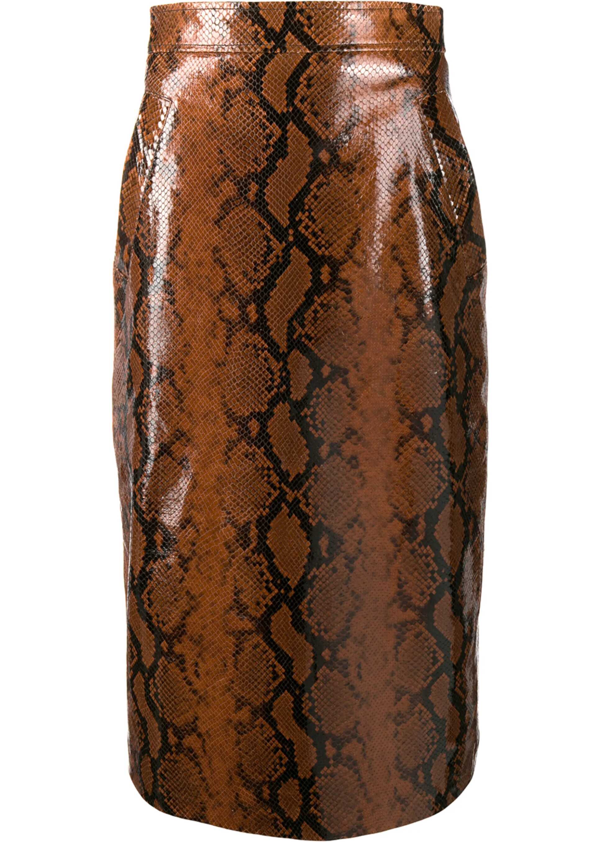 DSQUARED2 Python Print Skirt BROWN