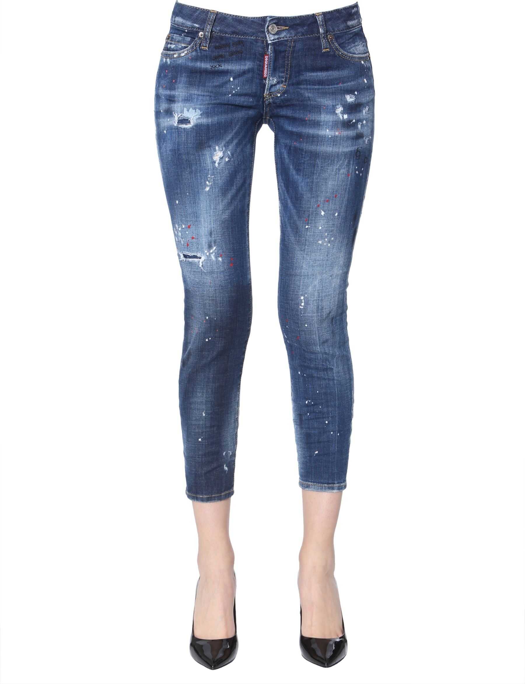 Blug DSQUARED2 Jennifer Cropped Jeans BLUE