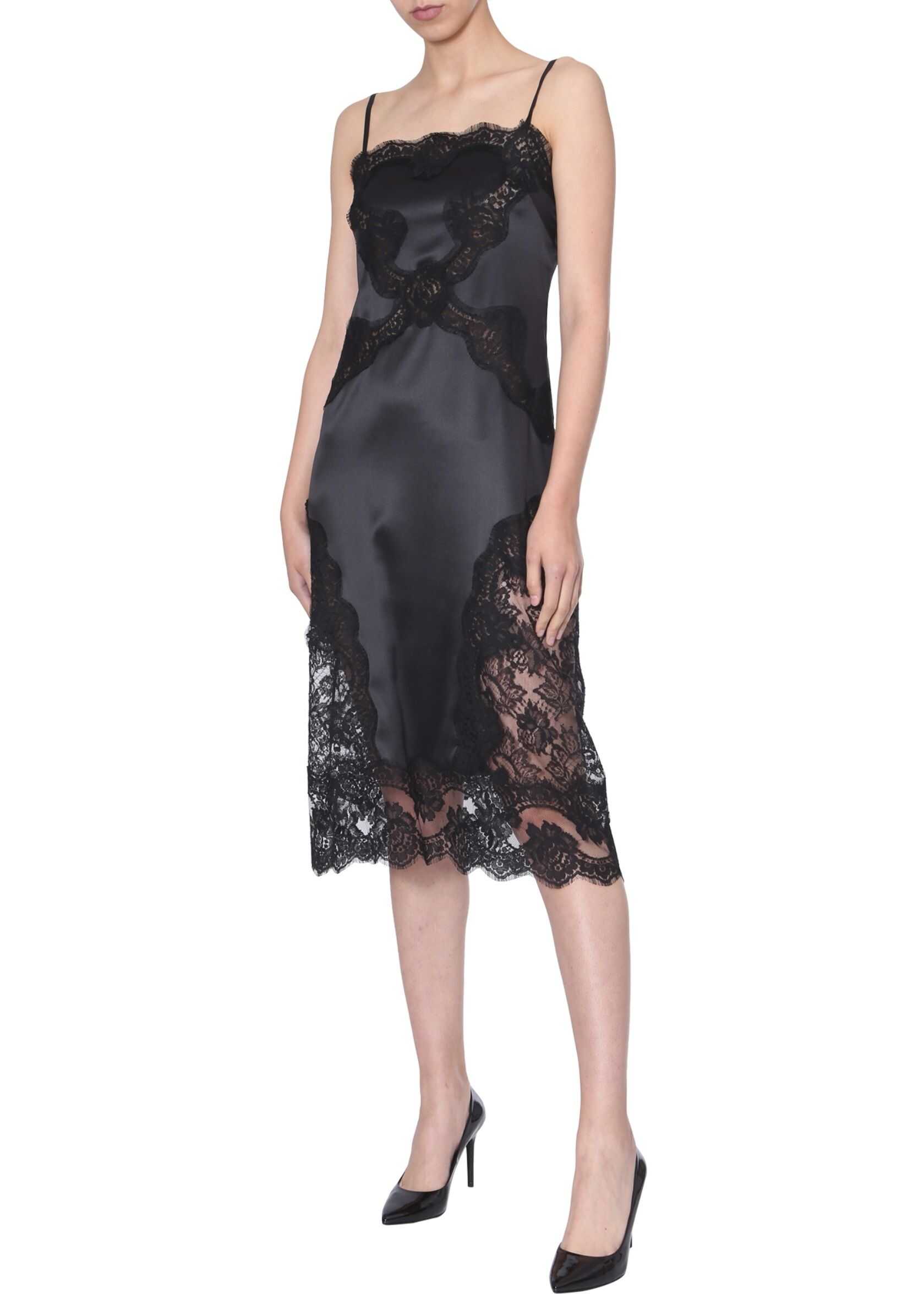 Dolce & Gabbana Dress With Lace Inserts BLACK