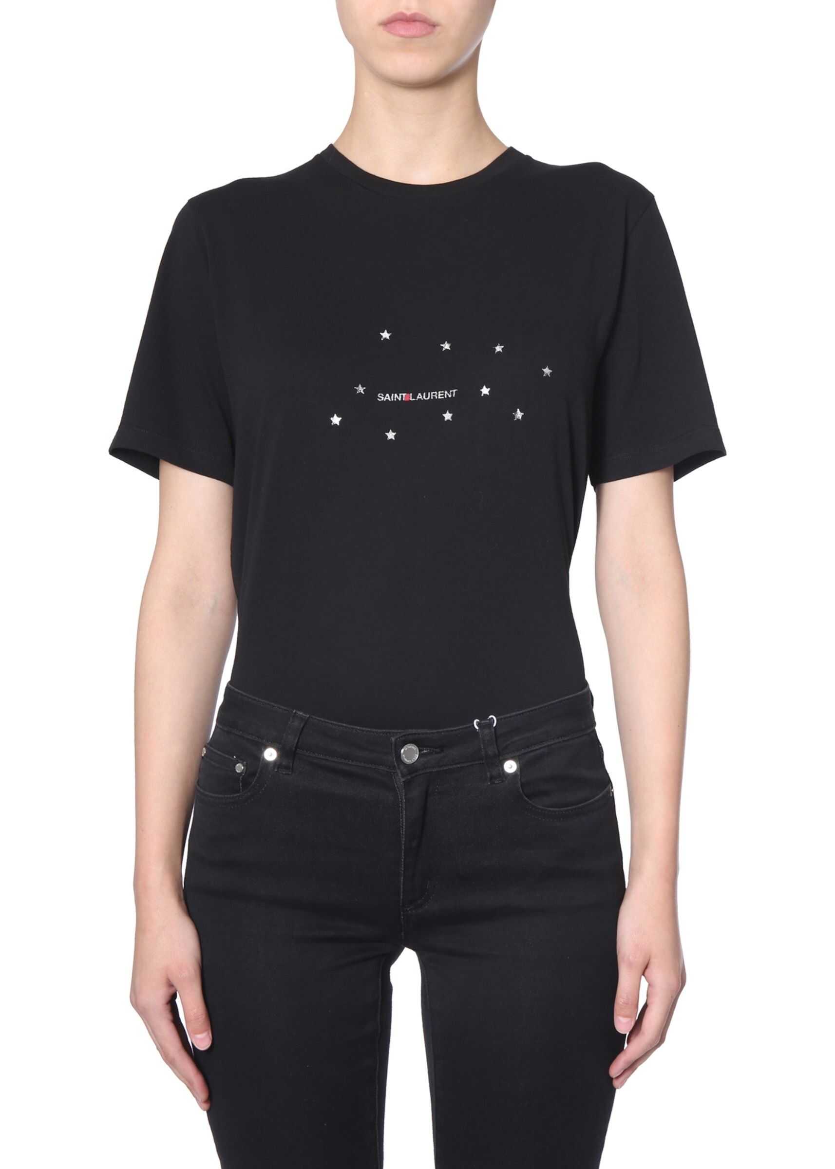Saint Laurent Crew Neck T-Shirt BLACK