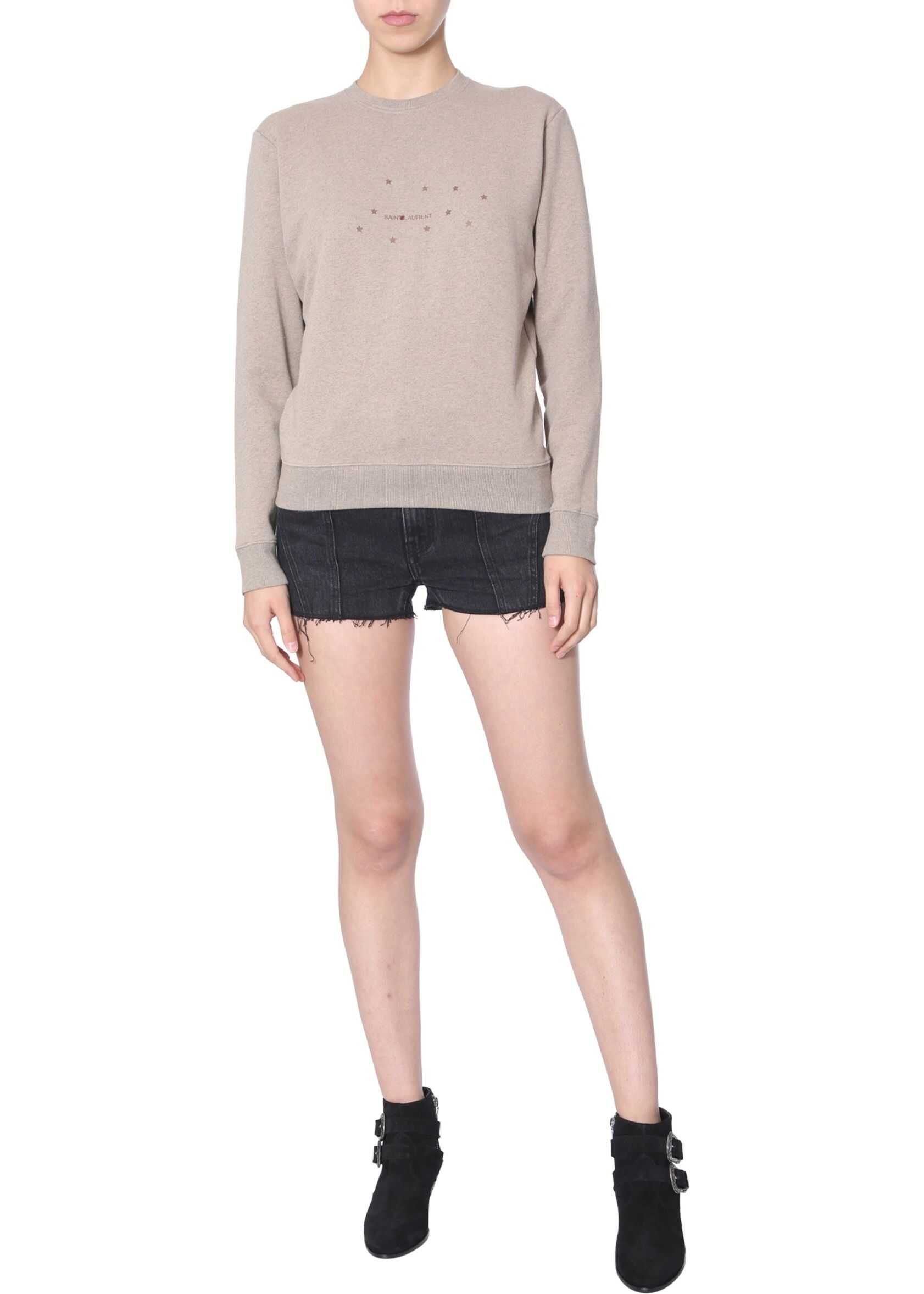 Bluza Saint Laurent Sweatshirt Neck BEIGE