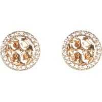 Cercei Circle-Stud Crystal Logo Earrings Femei