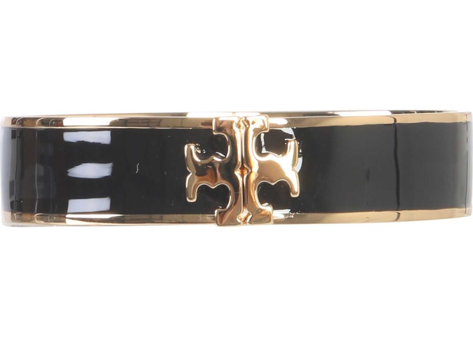 Tory Burch Bracelet With Hook And Enameled Logo BLACK