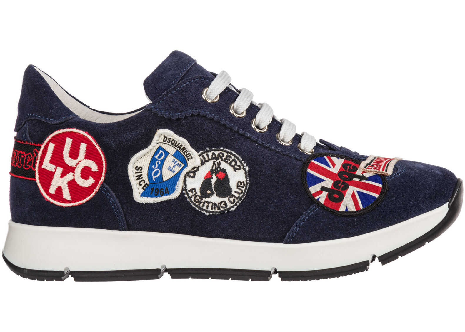 DSQUARED2 Suede Leather Blue
