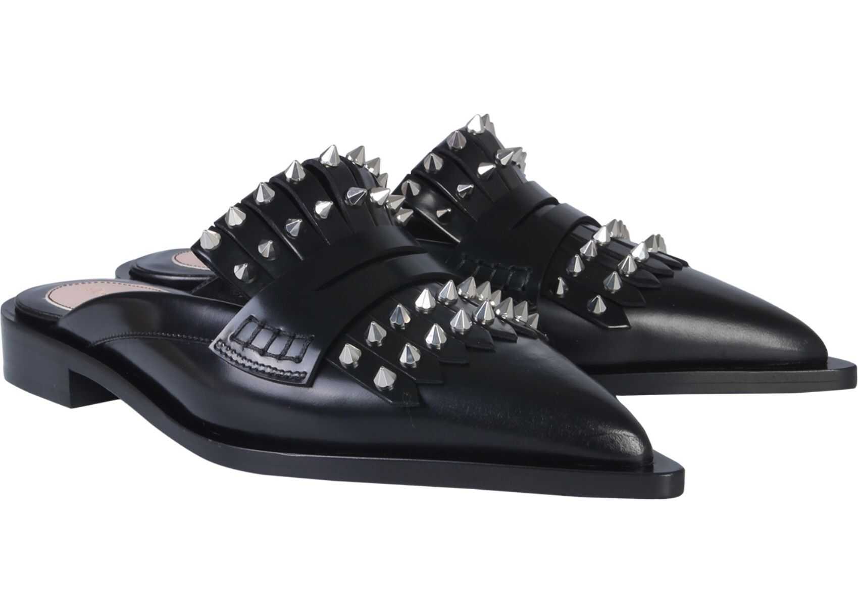 Alexander McQueen Leather Sandals BLACK