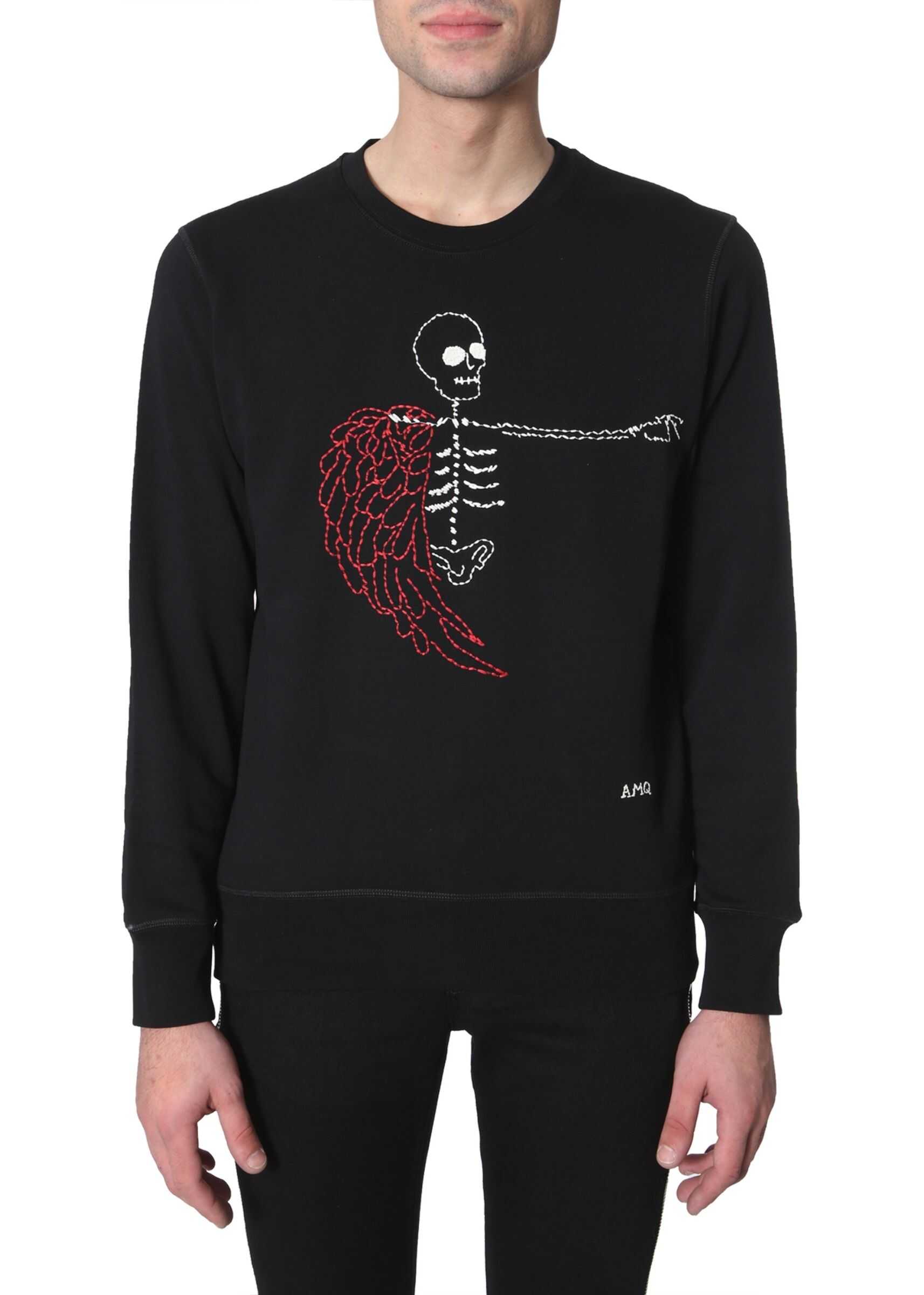 Alexander McQueen Embroidered Sweatshirt BLACK