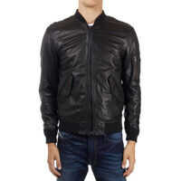 Geci de piele "L-Devra" Padded Leather Jacket Barbati