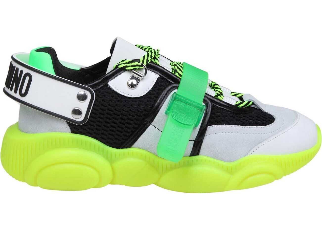 Moschino Teddy Fluo Sneakers In Green Green